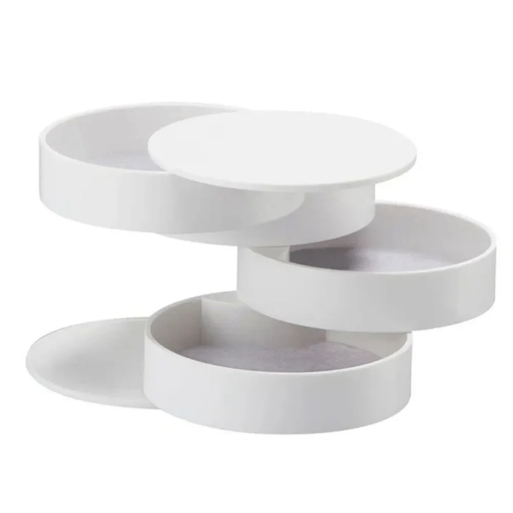 YAMAZAKI 4 Tier Rotating Jewelry Organizer White (Bx 1)